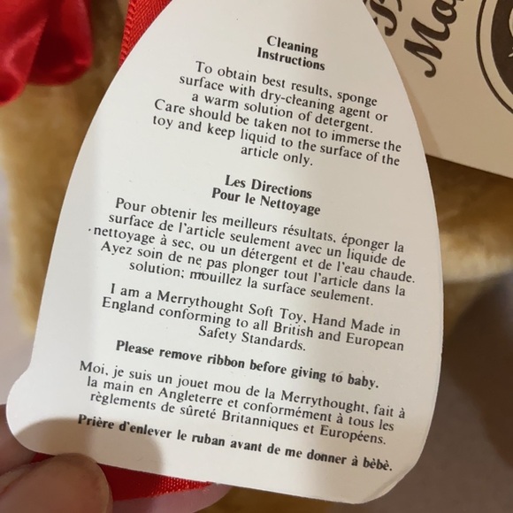 Mohair Teddy Bear 14” MADE IN ENGLAND MaryThought Vintage NWT & original bag - Picture 5 of 12